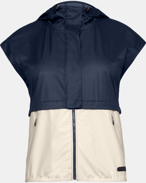 Women's UA Unstoppable GORE® WINDSTOPPER® Hooded Vest, Blue, pdpMainDesktop image number 3